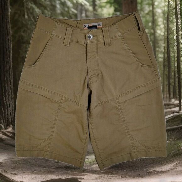 5.11 TACTICAL APEX 11" Short 73334 Outdoor Field Dark Khaki Size 28 READ DESC - Picture 9 of 9